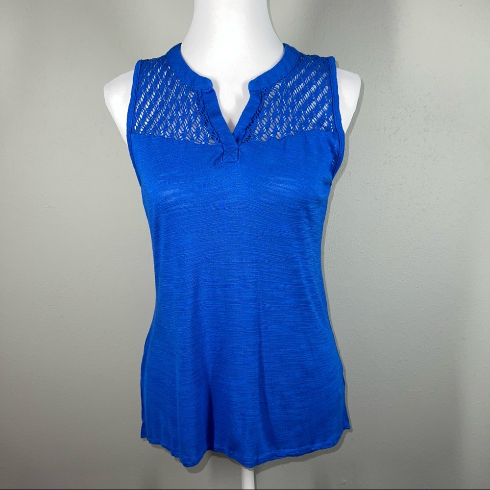 Cynthia Rowley Blue Sleeveless Top